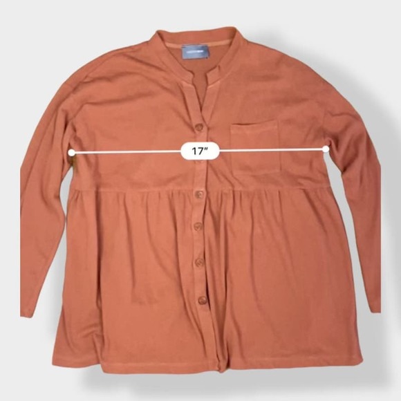 Hudson Gray Button Up Blouse in Rust Size M - Picture 5 of 8